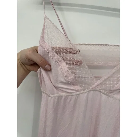Y2K Victoria's Secret Pink Negligee Lingerie Mini Slip Dress Lace Coquette L‎ - Picture 4 of 11